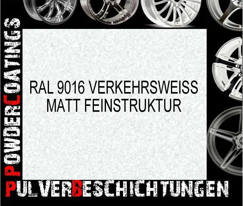 RAL 9016 Verkehrsweiß Matt Feinstruktur: Anwendungsbeispiel